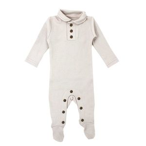 L’ovedbaby | Organic Polo Overall in Pebble